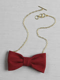 Linen Look Bow Tie Necklace