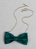Silk Dupioni Bow Tie Necklace