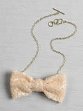 Shiny Sequin Bow Tie Necklace