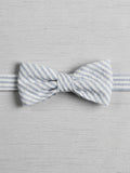 Seersucker Pre-tied Bow Tie