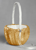 Elsa Matte Sequin Flower Girl Basket