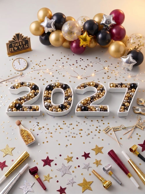 2027 Year Number Dish Set - 4pcs