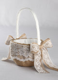 Country Romance Flower Girl Basket