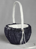 Elsa Shiny Sequin Flower Girl Basket