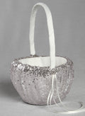 Elsa Shiny Sequin Flower Girl Basket