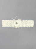 Rhinestone Pearl Single Garter