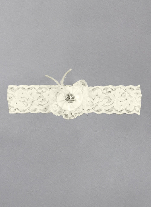 Rhinestone Pearl Single Garter