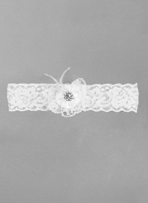 Rhinestone Pearl Single Garter