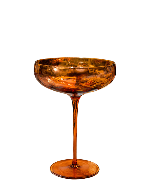 Amber Coupe Glass