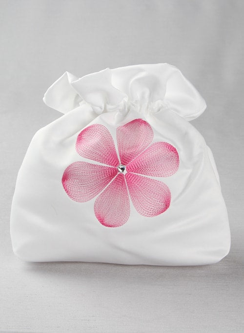 Flower Girl Floral Embroidered Purse