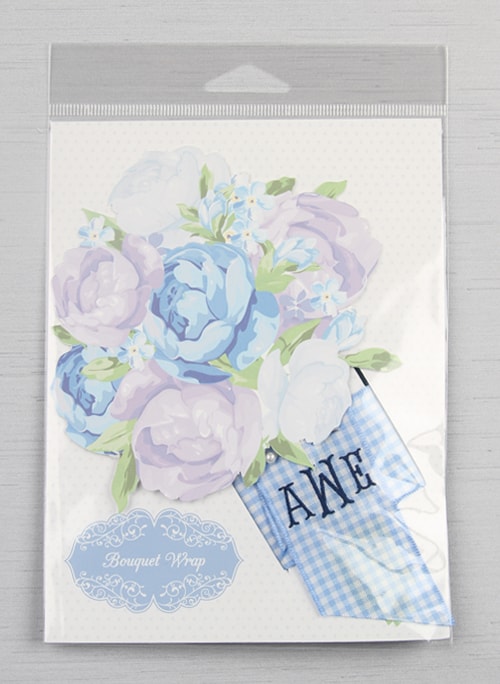 Grosgrain Stripe Bouquet Wrap with Tails