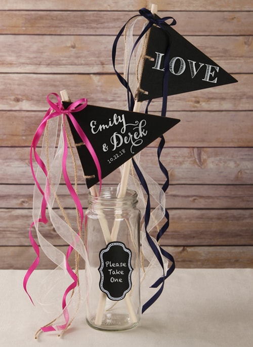 Large Chalkboard Pennant Wand