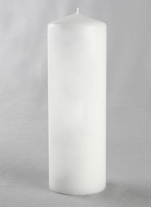 Personalized Pillar Candle -White