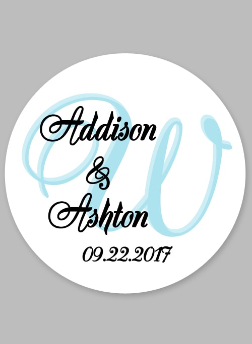 Elegant Names & Initial Favor Tag