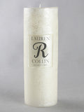 Scroll Pattern Pillar Candle