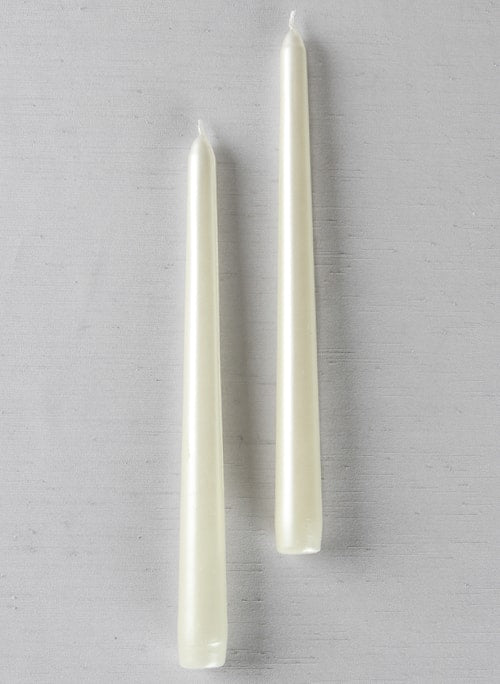 Pearlized Taper Candle Set