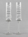 Last Name Cylinder Toasting Flutes