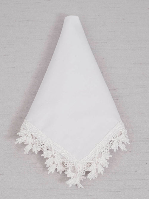 Edwardian Lace White Handkerchief
