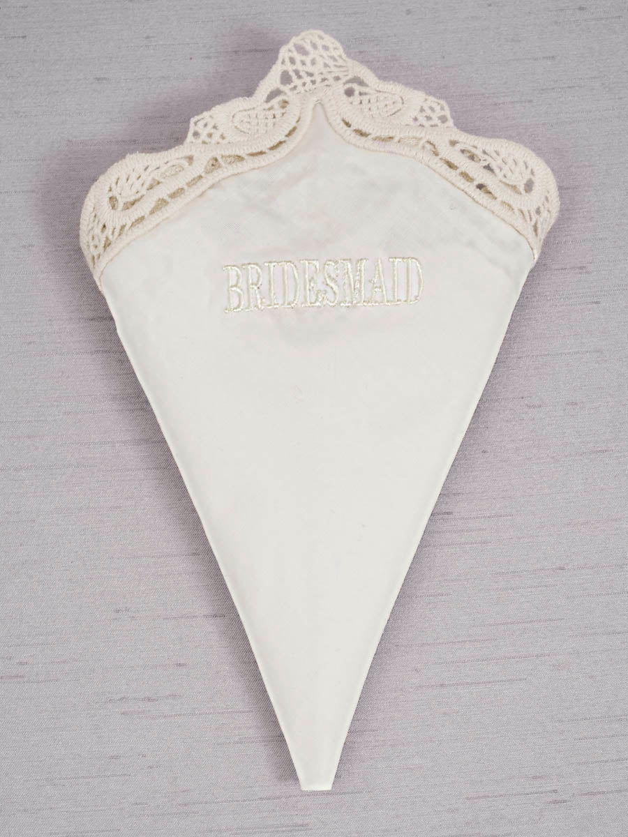 Bridesmaid Handkerchief - White