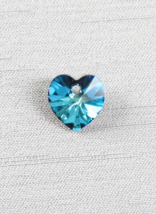 Heart Charm, Bermuda Blue