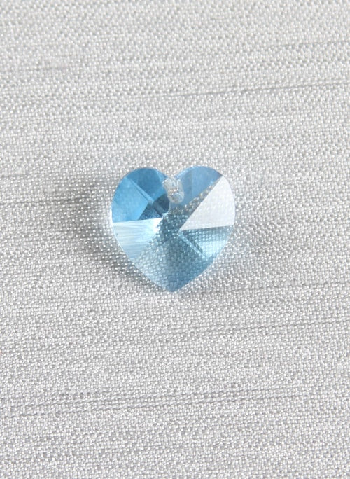 Heart Charm, Aquamarine