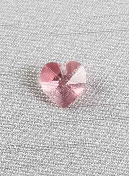Heart Charm, Light Rose
