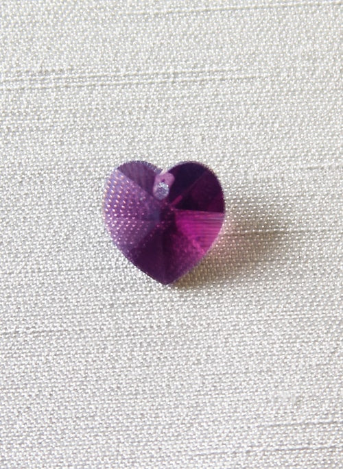 Heart Charm, Amethyst