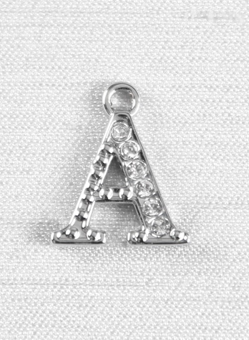Rhinestone Letter Charm