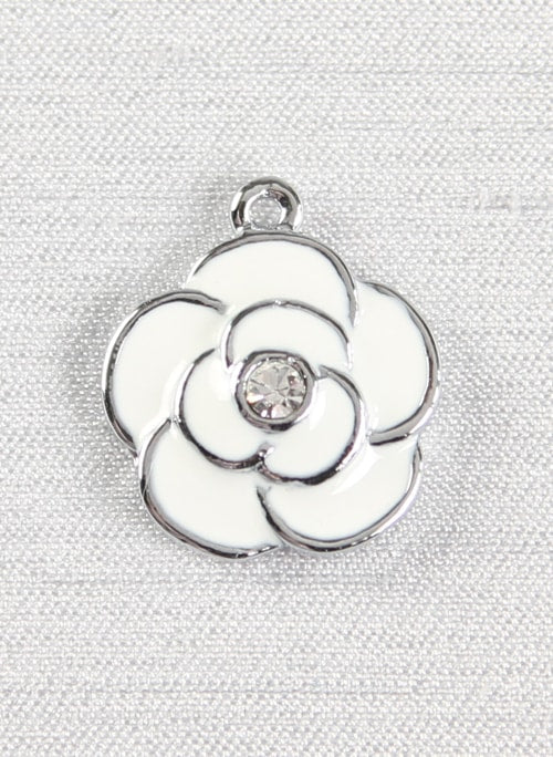 Camellia Flower Charm, White
