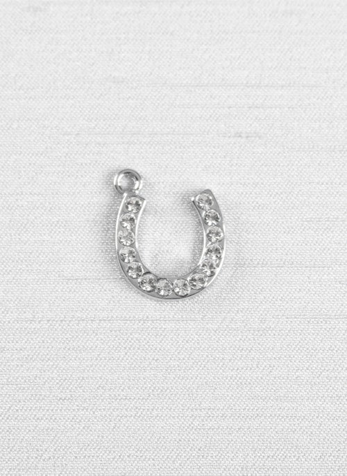 Rhinestone Horseshoe Charm