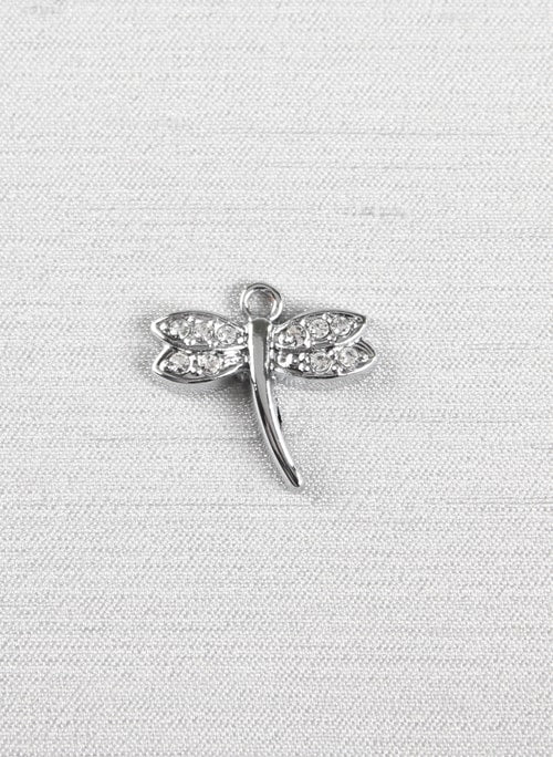 Rhinestone Dragonfly Charm