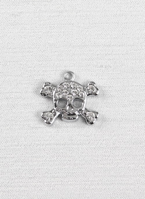 Rhinestone Skull Charm