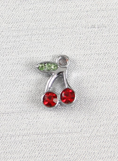 Rhinestone Cherries Charm