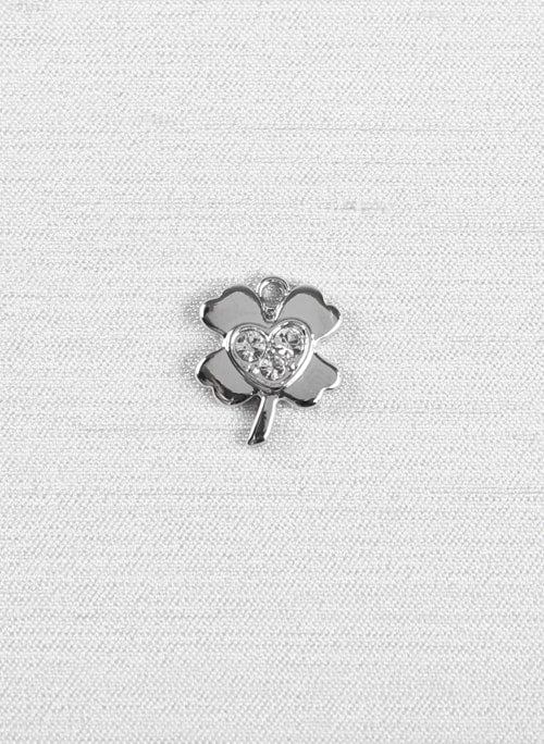4 Leaf Clover w/ Rhinestone Charm