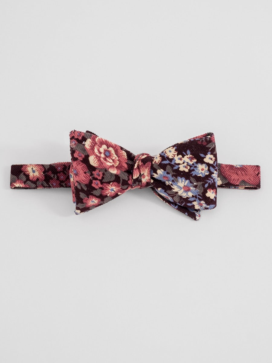 Fall Floral Corduroy Bow Tie