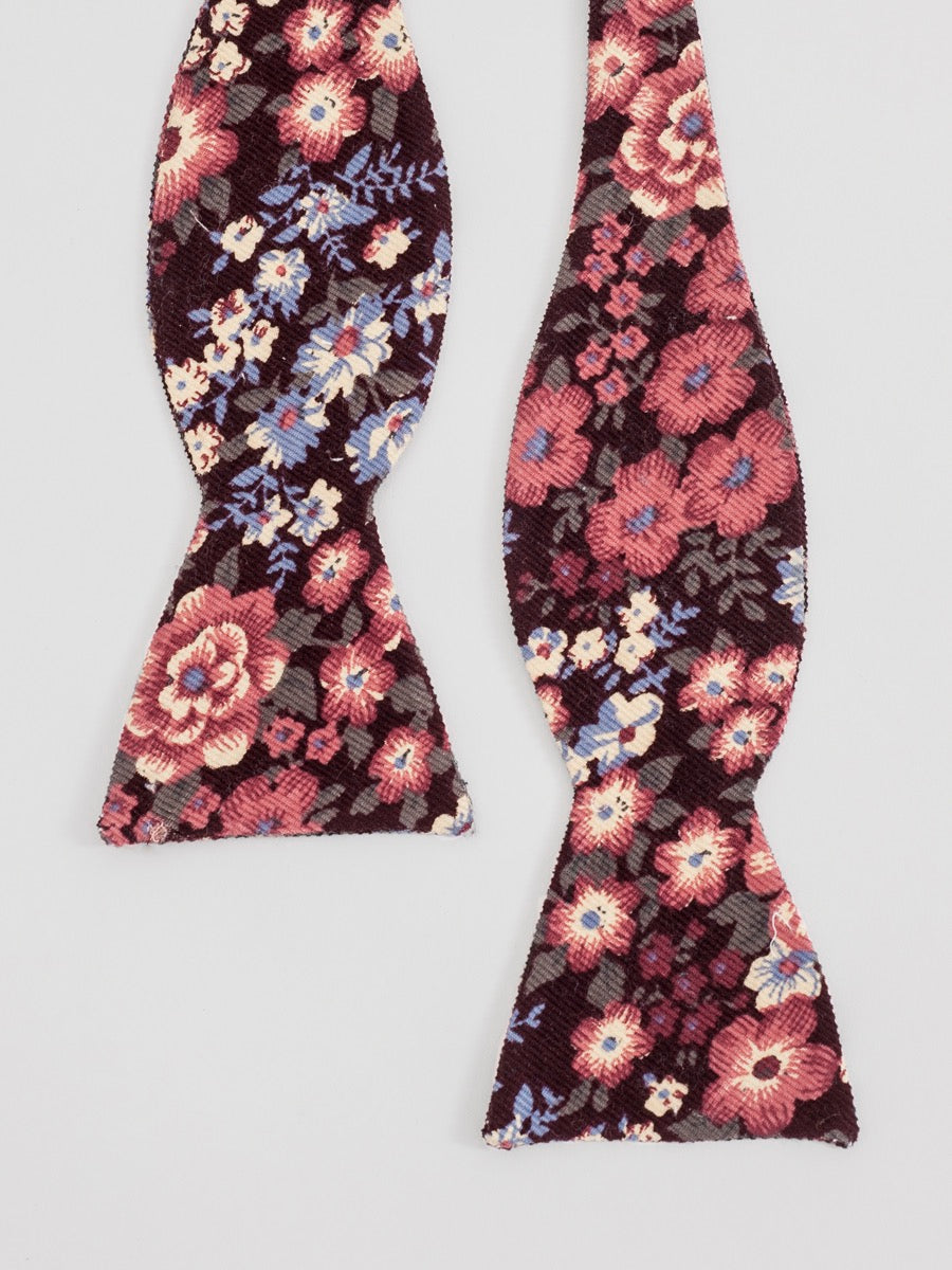 Fall Floral Corduroy Bow Tie