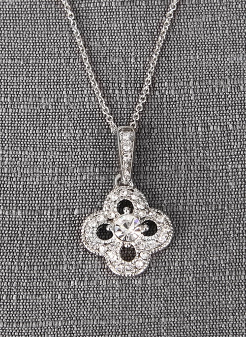 Crystal Clover Necklace Pendant