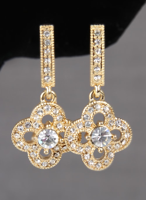 Crystal Clover Earrings