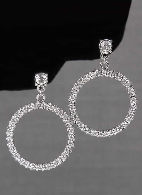 Crystal Circle Earrings