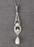 Tiered Pendant Necklace with Dangling Pearl