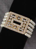 Pearl w/Crystal Ornament Bracelet