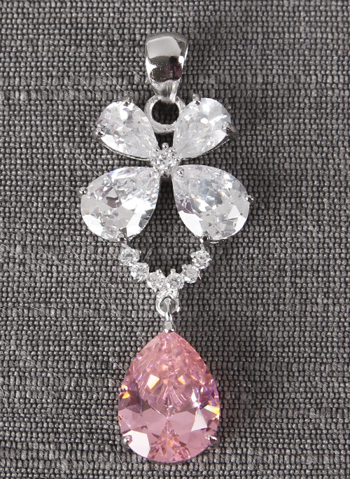 Flower Drop Pendant, Pink