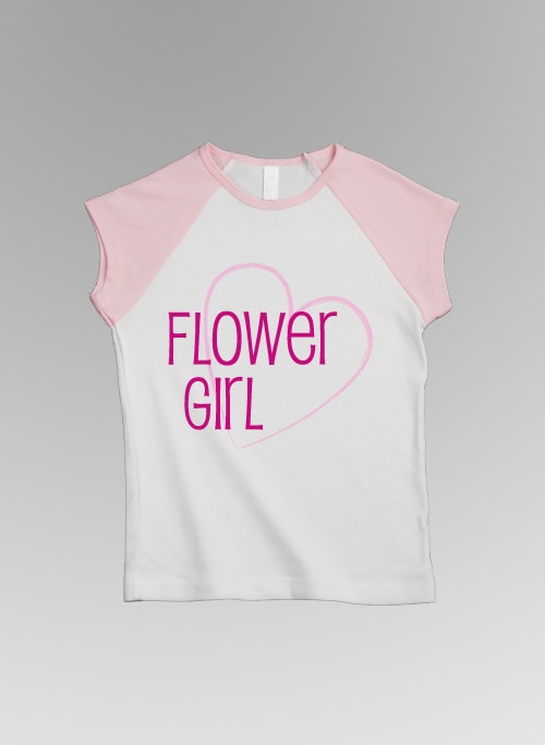 Flower Girl w/Heart Tee