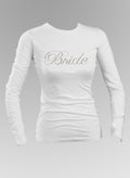 Bride Rhinestone Long Sleeve Top