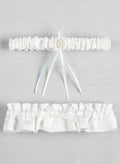 Brocade Embroidered Bridal Garter Set