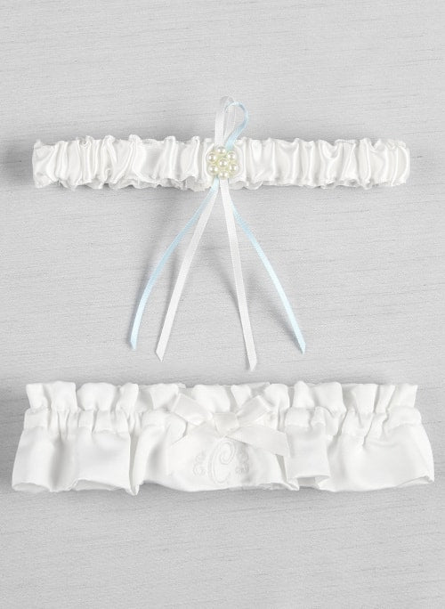 Brocade Embroidered Bridal Garter Set