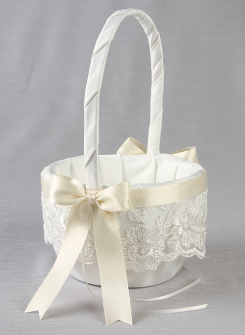 Chantilly Lace Flower Basket