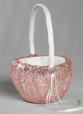 Elsa Matte Sequin Flower Girl Basket