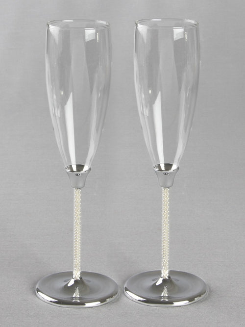 Pearl Stemmed Toasting Flutes