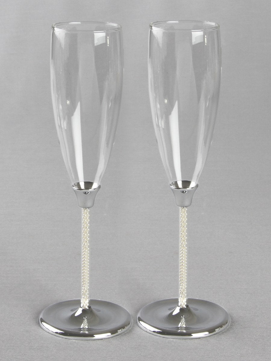 Pearl Stemmed Toasting Flutes